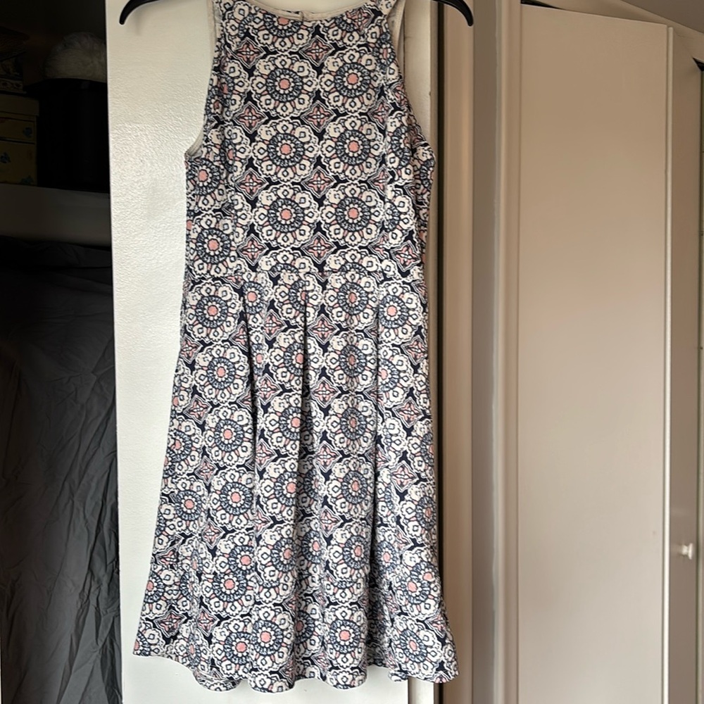 Blue and Pink Geometric Medallion Xhiliration Dress